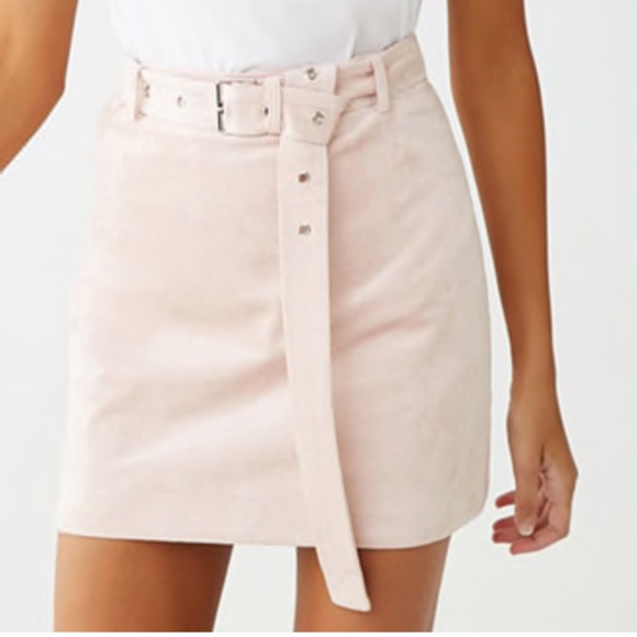 Forever 21 Dresses & Skirts - Pink Suede Skirt